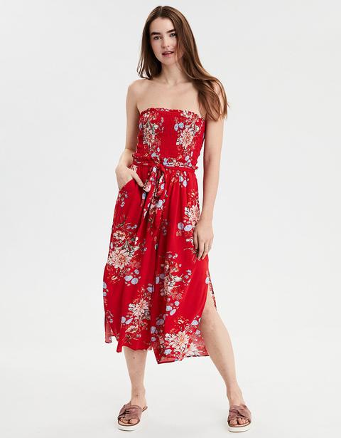 american eagle red jumpsuit
