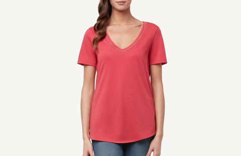 Maglia In Cotone Supima®con Strass