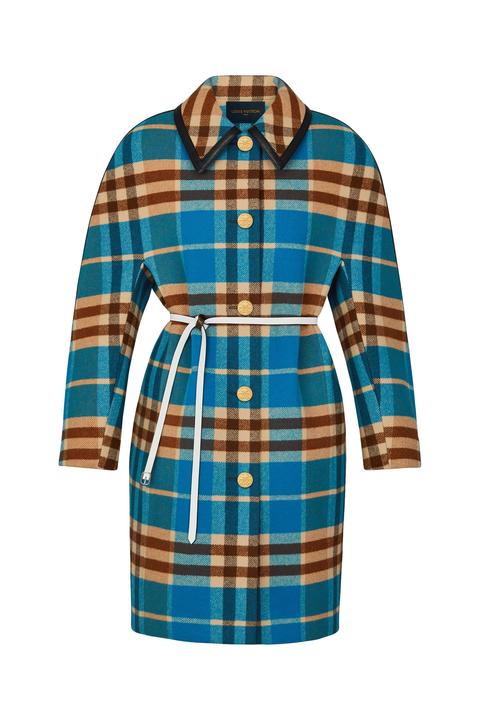 Kimono Sleeves Coat With Leather Piping