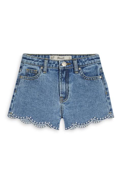 Short Con Puntilla Para Bebé Niña