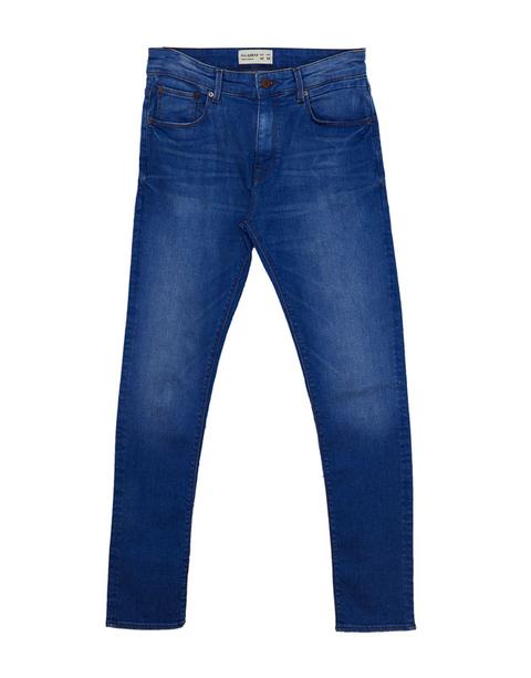 Jeans Skinny Fit Effetto Lavato Blu