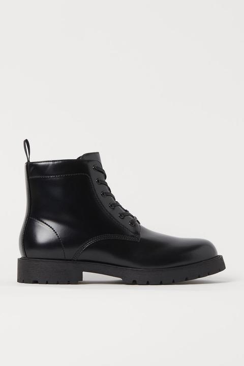 Lace-up Boots - Black