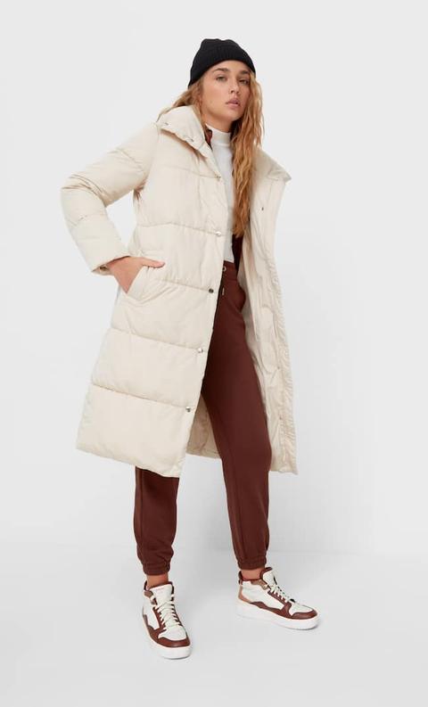 Stradivarius Manteau Matelassé Vanille L