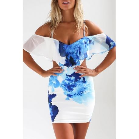 Vestido Blue Sea Cut Out