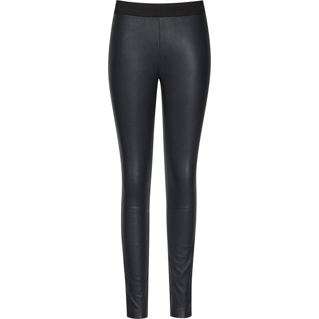 Reiss Carrie - Leather Leggings In Ink 