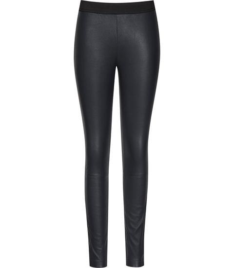 Reiss Carrie - Leather Leggings In Ink 