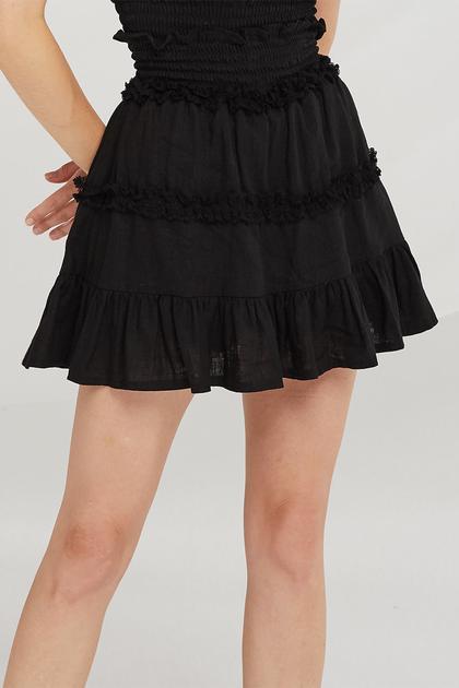 Amelia Smock Waist Ruffle Skort