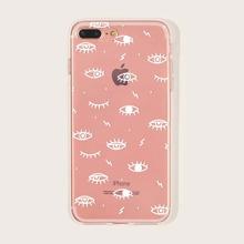 Funda De Iphone Transparente Con Estampado De Ojo