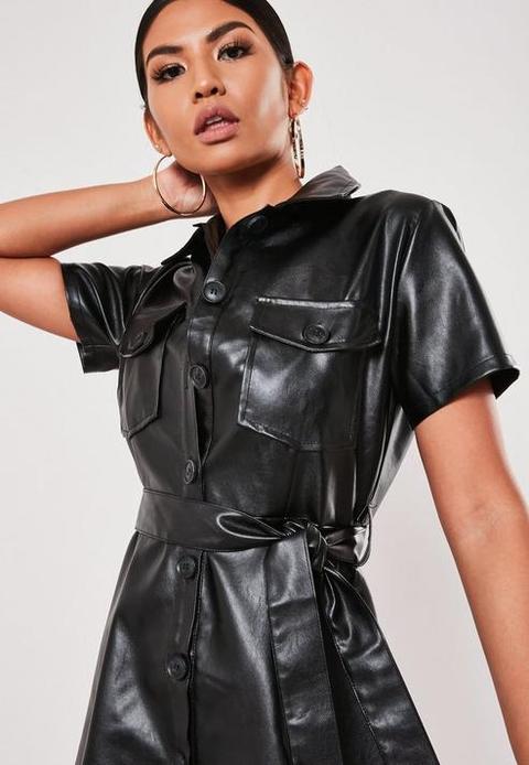 leather tunic dress