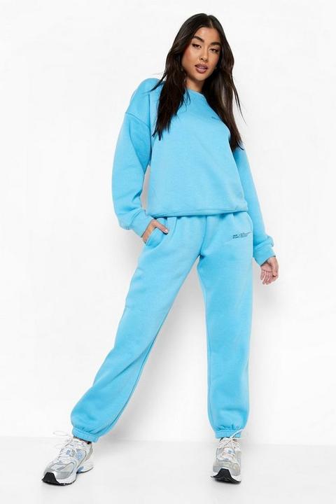 Womens Official Text Jumper Tracksuit - Blue - Xl, Blue