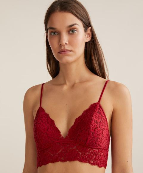 Bralette Encaje Copa Extraíble