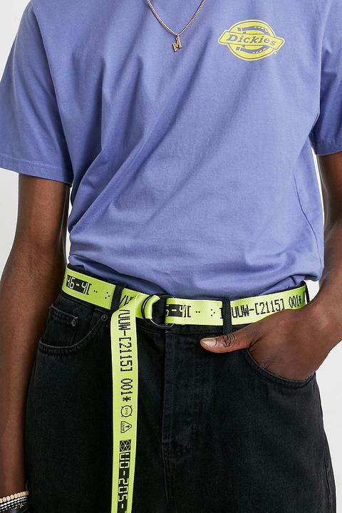 Uo Coded Lime Belt - Green At Urban Outfitters