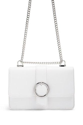 Forever 21 Faux Leather Crossbody , White