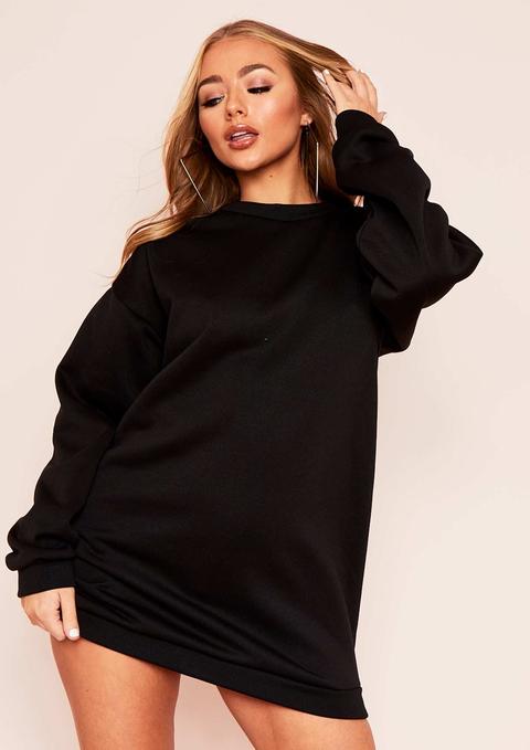 black oversized sweater dress