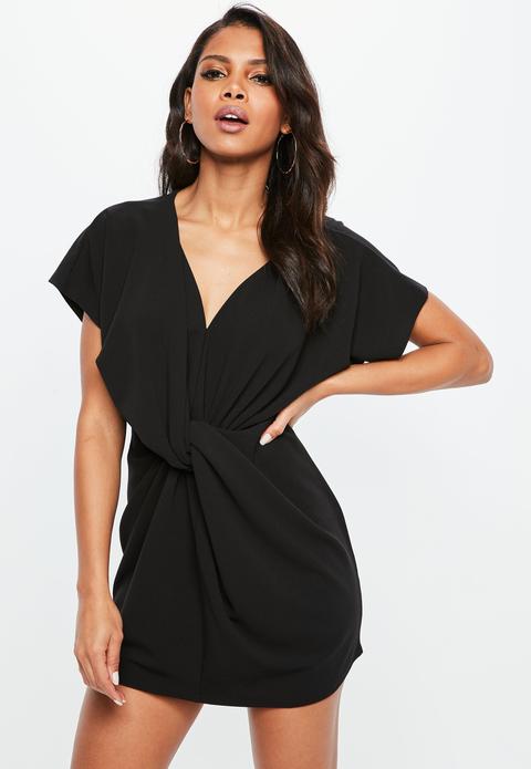 Black Knot Front Dress