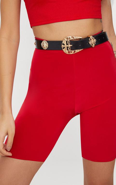 Gold Lion Stud Western Belt