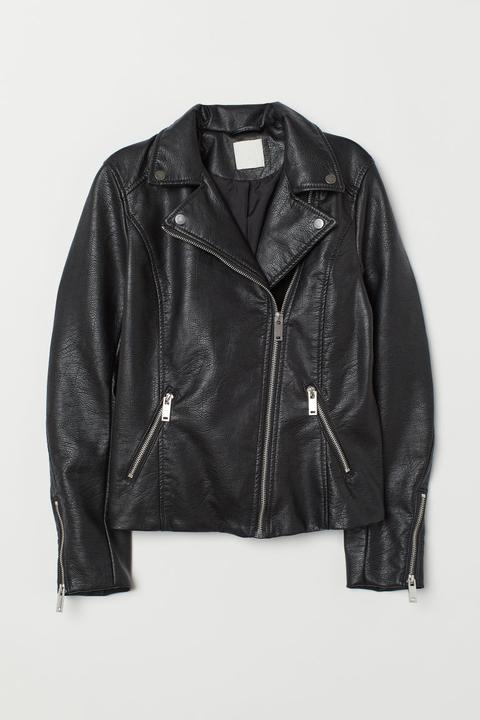 Veste De Style Motard - Noir