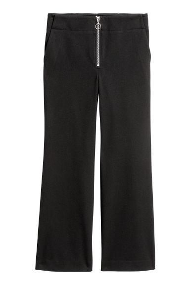 H & M - Pantaloni Svasati - Nero