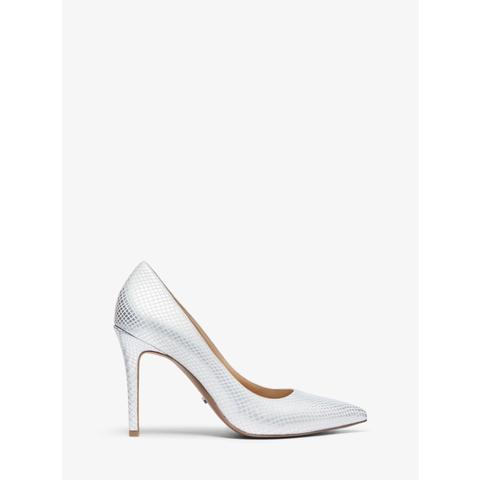 michael kors claire embossed leather pump