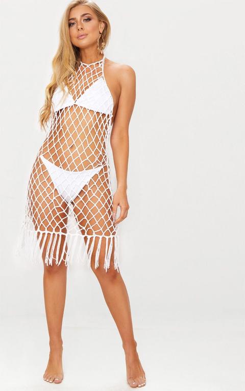 White Crochet Coverup