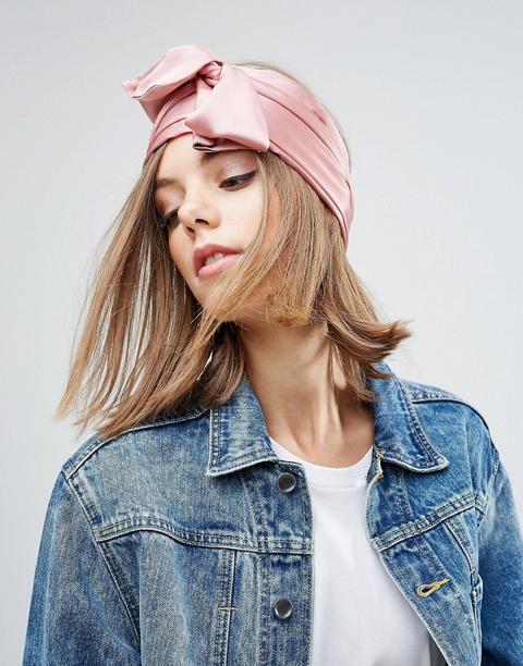 Asos - Foulard Largo In Raso - Rosa