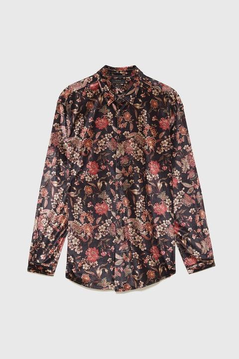 Printed Velvet Shirt