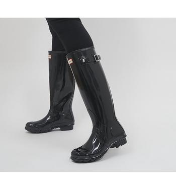 Hunter Original Tall Gloss Wellies W Black Gloss