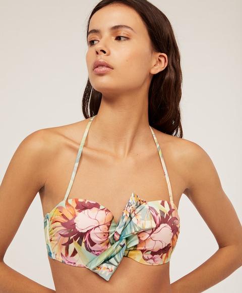 Sujetador Bikini Bandeau Tropical Soft