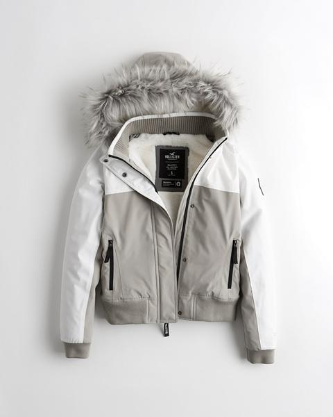 hollister cosy lined bomber jacket
