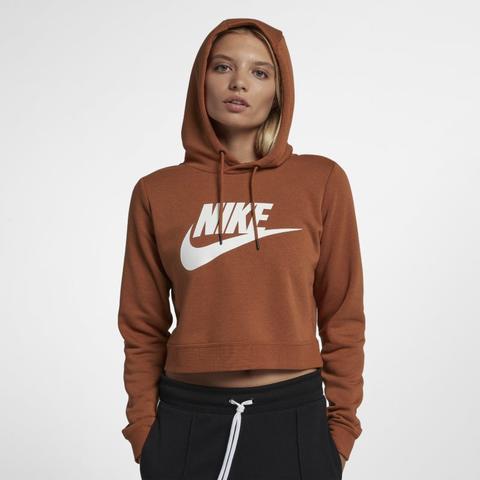 Nike Sportswear Rally Women's Cropped Hoodie - Brown