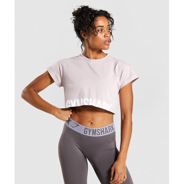 Gymshark Fraction Crop Top - Pebble Pink from Gymshark on 21 Buttons