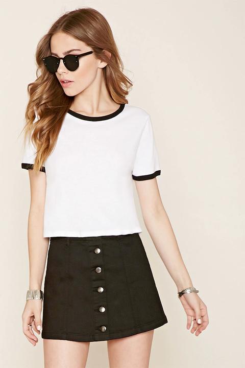 Minifalda Denim Cierre Botones