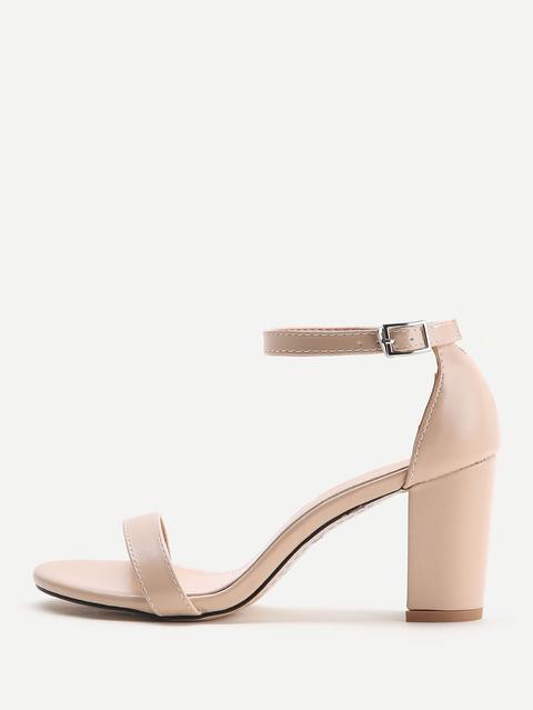 Two Part Block Heeled Sandals