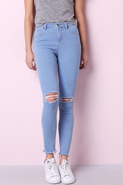 Ripped High Waist Skinny Jeans