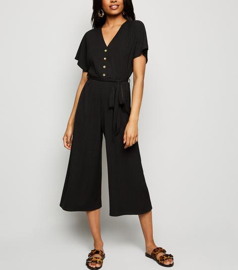 ribbed button jumpsuit