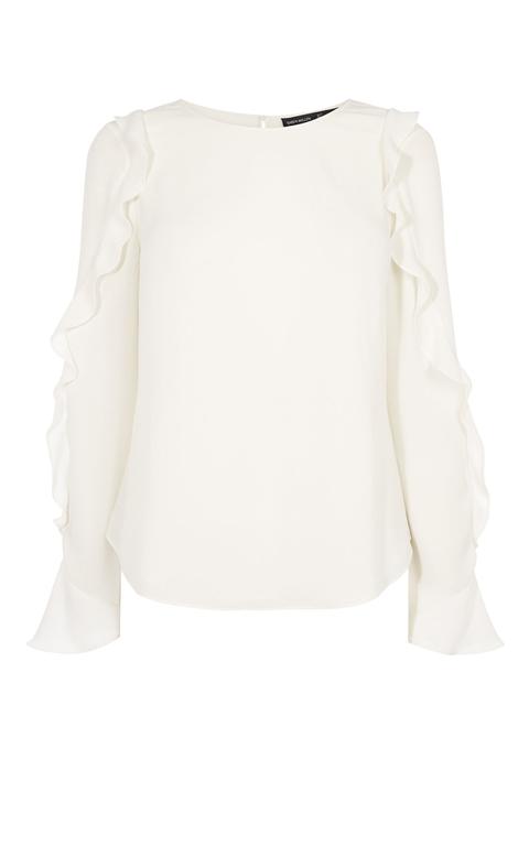 Fluted Ruffle Blouse
