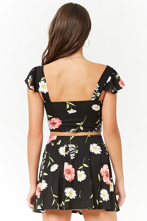 Crop Top A Fiori