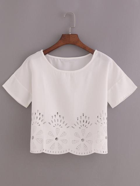 Laser-cut Loose Fit Top