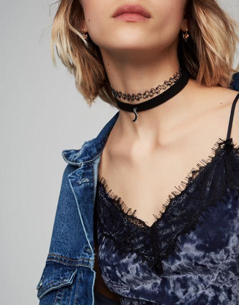 Pack 3 Chokers Beads Y Rejilla