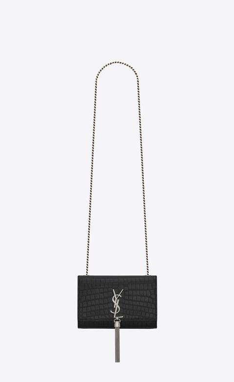 Kate Small With Tassel In Crocodile Embossed Leather