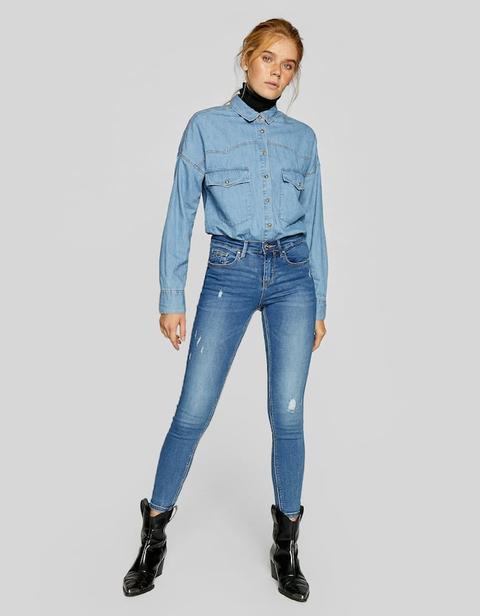 Denim Push Up Jeans Chiaro