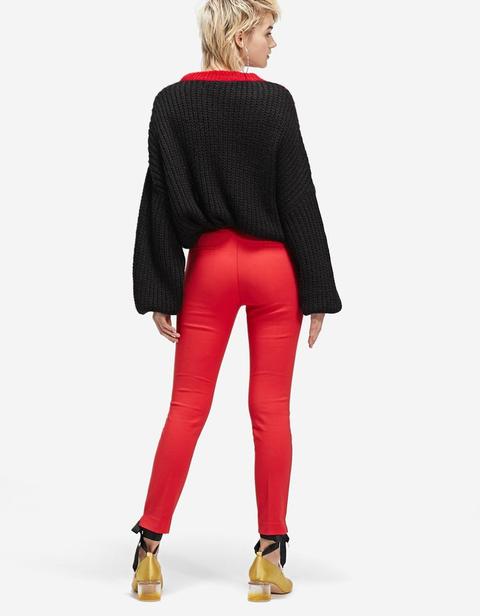 Pantalone Cigarette Rosso Scuro