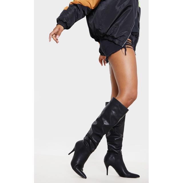 mid heel knee boots