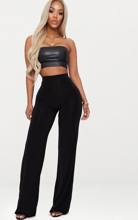 Shape Black Slinky Wide Leg Trousers