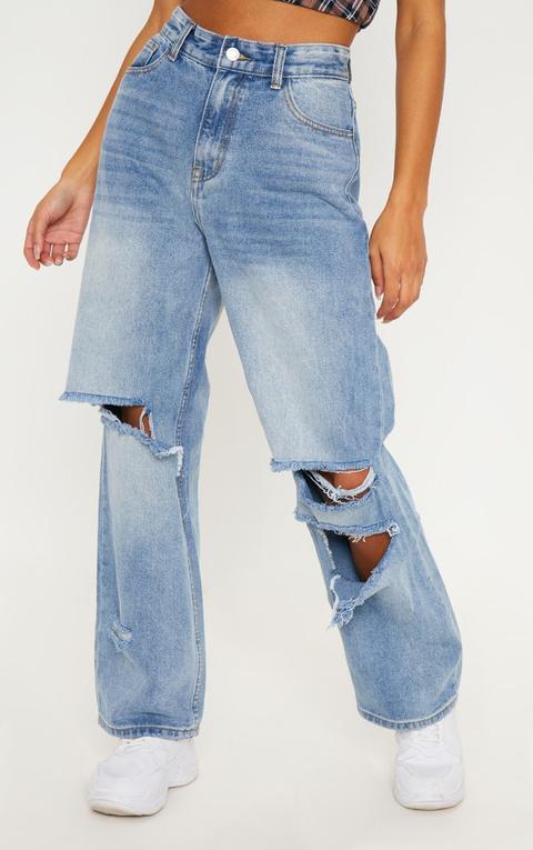 low rise ripped boyfriend jeans