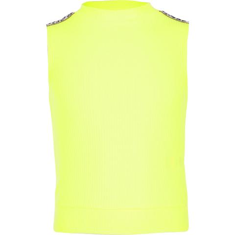 neon yellow high neck top