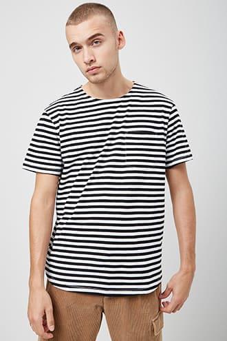 Striped Pocket Tee At Forever 21 