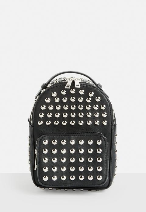 black studded mini backpack