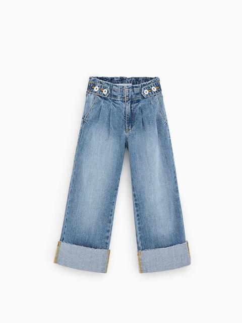 Jeans Paperbag Orlo Con Risvolto from Zara on 21 Buttons
