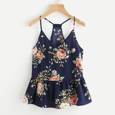 Camisola Con Estampado Y Péplum